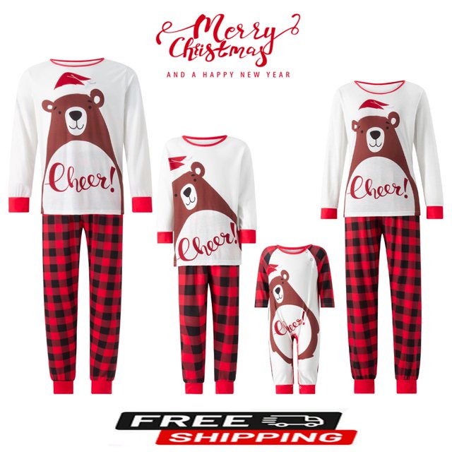 EIMELI Pyjamas de Noël pour la Famille Imprimé Gingerbread Man