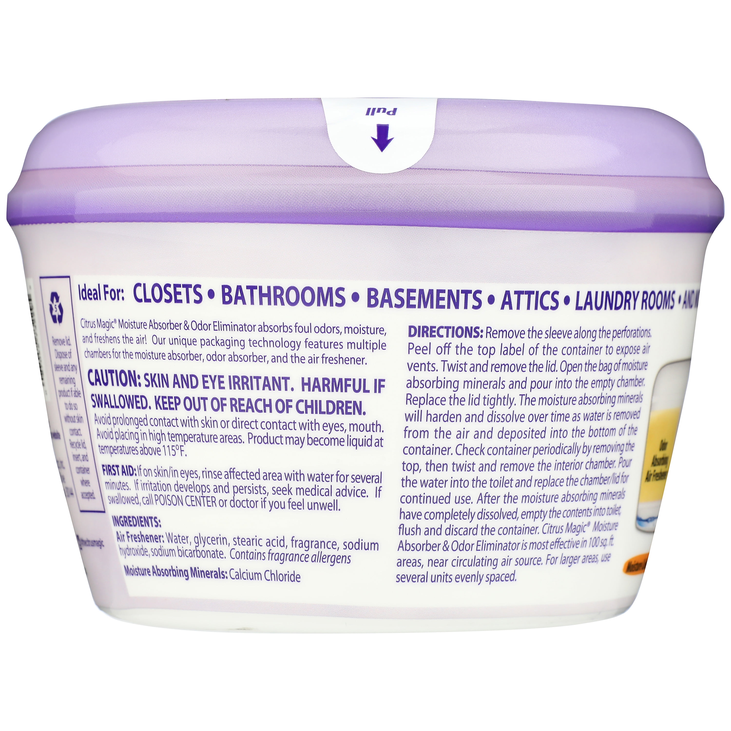 (3 pack) Citrus Magic For Closets Moisture Absorber & Odor Eliminator, Fresh Lavender, 12.8 oz