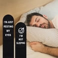 thumbnail image 3 of Funny Novelty Socks for Men Women Teenage Birthday Valentine Christmas Gifts-I'M Not Sleeping，Socks for Men Boy Teen Adult, 3 of 6