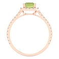 thumbnail image 4 of Solitaire with Accents Engagement Ring for Women - 1.86ct Natural Peridot in 18K Rose Gold Promise Ring, 4 of 6