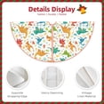 thumbnail image 4 of Daiia Dinosaur Drawing Merry Christmas Tree Skirt , Xmas Large Lace-up Tree Skirt, Santa Snowflakes Rustic Home Decorations New Year Party Farmhouse Decor-48", 4 of 7