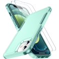 thumbnail image 1 of SPIDERCASE Diseñado para iPhone 12/iPhone 12 Pro, [protección contra caídas de grado militar de 10 pies] [con 2 protectores de pantalla de vidrio templado] Funda protectora para iPhone 12/12 Pro (amar, 1 of 4