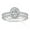 C-Oval Cut Wedding Set, variant on Wedding Rings for Women 3CT Princess Cut 5A CZ Halo Vintage Engagement Ring Set Silver 18K Plated Wedding Band Size 6