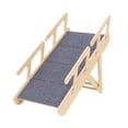 thumbnail image 1 of Bunblic Wooden Pet Stair Dog Ladder Portable Creative,Stable Carpeted Pet Ramp 2 in 1,for High Beds Cars for Small Medium Large Dogs 4 steps, 1 of 8