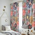 thumbnail image 5 of Blackout Kids Curtains,Pioneer Flower Floral Print Pattern Childrens Insulated Curtains Set Of 2,Bedroom Essentials,Toddler Room Decor 52"x84", 5 of 5