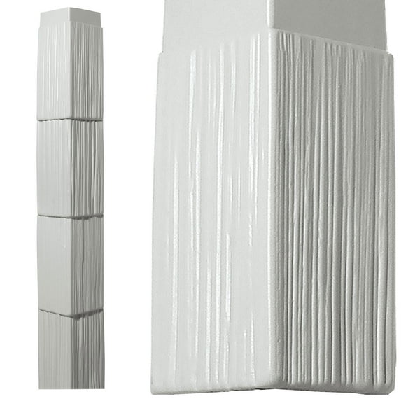 The Foundry 10"W x 60"H Corner Kit for 10" Staggered Shakes (4 Corners and 8 J-Channels), 123 - Snow