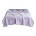 thumbnail image 2 of Qocolhg Quilt for Twin Bed Washable - Cooling Blankets for Hot Sleepers, Skin-friendly Plain Printed Washed Cotton Summer Quilt, Oversized Bedding Soft Coverlet Quilts Twin Size, Clearance, Purple, 2 of 9