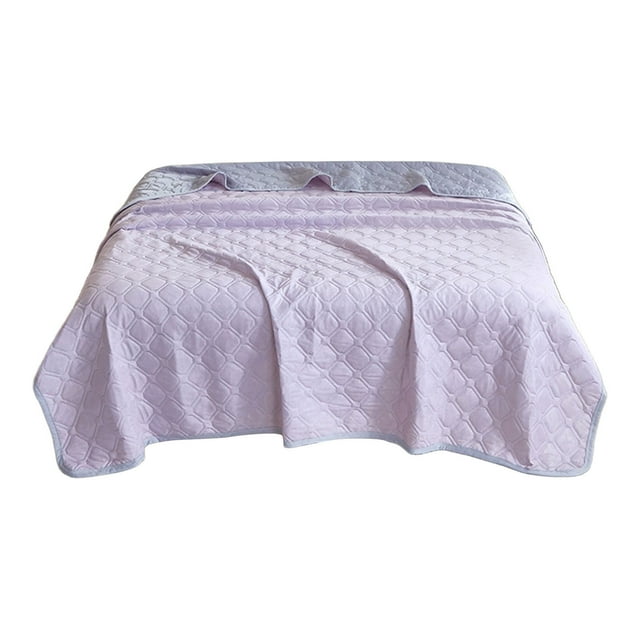 Summer Blanket 180x200cm Summer Cool Feeling Silk Conditioning Quilt Blanket Summer Quilt Solid Color Conditioning Quilt Thin Quilt Cool Feeling Machine Washable Legear Cooling Blanket Purple
