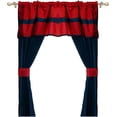 thumbnail image 1 of Ensemble de Literie pour Poupée, 5 Pcs, Cantonnière de Fenêtre à Rayures Unies avec Rideaux, Rouge/marine, 1 of 1