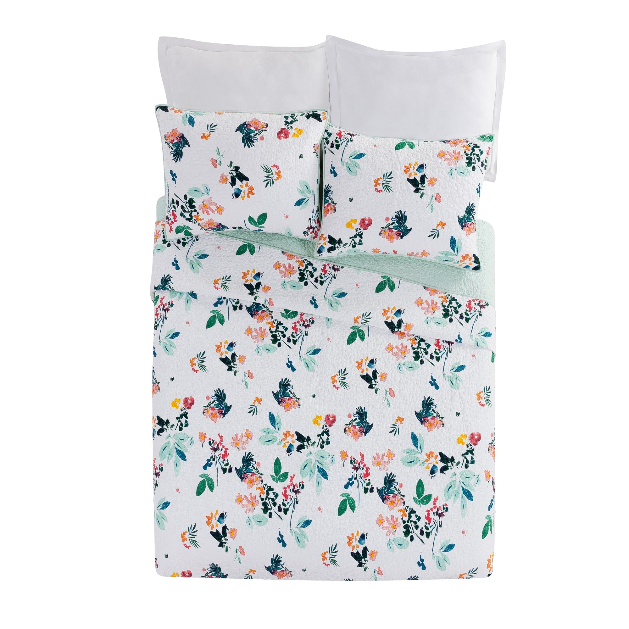 Makers Collective English Meadow Green 2-Piece Quilt Set, Twin