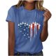 thumbnail image 5 of Camisetas de Manga Corta para las Mujeres, Blusa de Manga Corta de la Moda Del Día de la Independencia Hecha de Poliéster Cómodo para la Primavera Verano, Blusas de Manga Corta para las Mujeres, 5 of 7