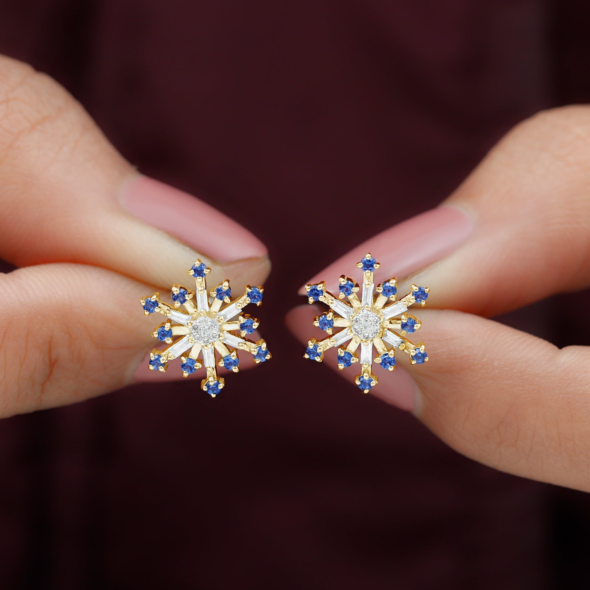 Buy Silver Plated Swarovski Zirconia Snowflake Stud Earrings by Solasta  Jewellery Online at Aza Fashions.