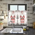 thumbnail image 4 of Yayeee Kitchen Curtains Tier Pair Light Filtering 27"x36" Rod Pocket Short Cafe Window Panel, Beige Christmas Santa, 4 of 7