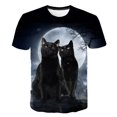 thumbnail image 1 of Camiseta con estampado 3D de dos gatos para hombre y mujer, camisa de manga corta, XXS, verano, 2021, 1 of 4