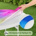 thumbnail image 5 of Rainbow Tie Dye Cloud Round Fitted Tablecloth with Elastic Edge,Dining Table Cover Waterproof,Outdoor Round Tablecloth for Camping,Dining,Indoor and Outdoor, 5 of 7
