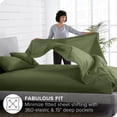 thumbnail image 3 of Ivy Union Microfiber Sheet Set - 4-Pieces - Breathable - Deep Pocket, Full, Cypress, 3 of 6