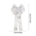 thumbnail image 3 of Glowing Transparent Ribbon Bow - Christmas Tree Decorations Hanging Accessories, Sparkling LED Ribbon Bow Ornament, Festive Light-Up Bow for Xmas Tree Decor, 3 of 6