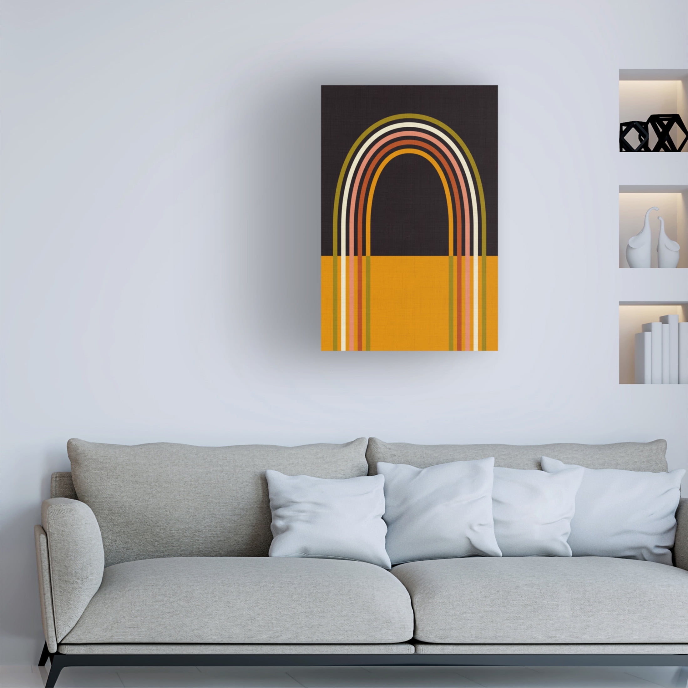 Trademark Fine Art Ana Rut Bre Geo Shapes Fall 21 Rainbow Arc Canvas Wall Art