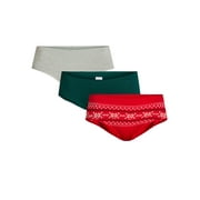 Holiday Time Women's Seamless Hipster Panties, 3-Pack, Sizes S-2XL