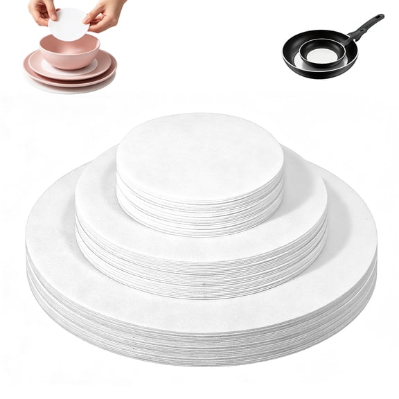 Surprizo 36 PCS Soft Felt Plate Dish Protectors Dividers Seperators for Porcelain Cookware Storage,Washable & Reusable Separators Pads for Stacking & Protection, Set of 12 Each of 10/6/4.5 inch