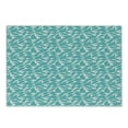 thumbnail image 1 of Turquoise Cutting Board, Foliage Pattern with Exotic Leaves Tropical Themed Image Graphic Stripes, Decorative Tempered Glass Cutting and Serving Board, Small Size, Turquoise White, by Ambesonne, 1 of 1