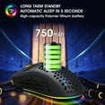thumbnail image 3 of Ratón Inalámbrico T90 de HXSJ con Bluetooth 5.0/3.0, 2.4G, DPI Ajustable y Efectos de Luz RGB en Color Negro, 3 of 7