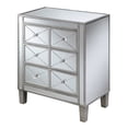 thumbnail image 3 of Convenience Concepts Gold Coast BettyB Mirrored 3 Drawer End Table, Antique Silver/Mirror, 3 of 3