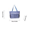 thumbnail image 2 of Bolso de mano a rayas para mujer bolso de hombro sencillo bolso de fin de semana bolso de playa de verano, 2 of 9