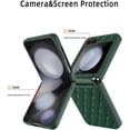 thumbnail image 3 of Z Flip5 Case With Hinge Protection,diamond-shaped Line Soft Skin-friendly Leather Case For Samsung Galaxy Z Flip 5, 3 of 5