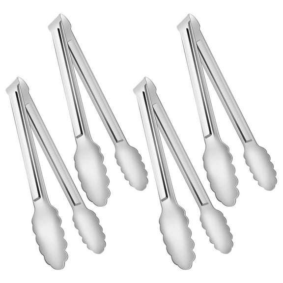 4 Pack Serving Tongs Kitchen Tongs, Buffet Tongs, Stainless Steel Food Tong Serving Tong,Small Tongs