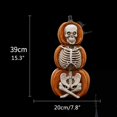 thumbnail image 4 of Linterna De Calabaza De Halloween Estatua De Esqueleto De Calabaza De Resina Brillante Para Accesorios De Fiesta De Halloween Noticed HA037403-00, 4 of 6