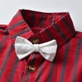 thumbnail image 4 of Esaierr Kids Toddler Boys Dress Suit Baby Infant Boys Gentleman Clothes Sets Bow Ties Shirts + Suspenders Pants Outfits Formal Wedding Outfits for 3M-5Y, 4 of 8