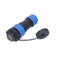 thumbnail image 3 of Enchufe De Cable Impermeable, SP20 AC250V 5A Protección IP68 Buen Aislamiento Contactos De Cobre Conexión Roscada Adaptador De Conector Industrial Para Equipos Electrónicos, 3 of 7