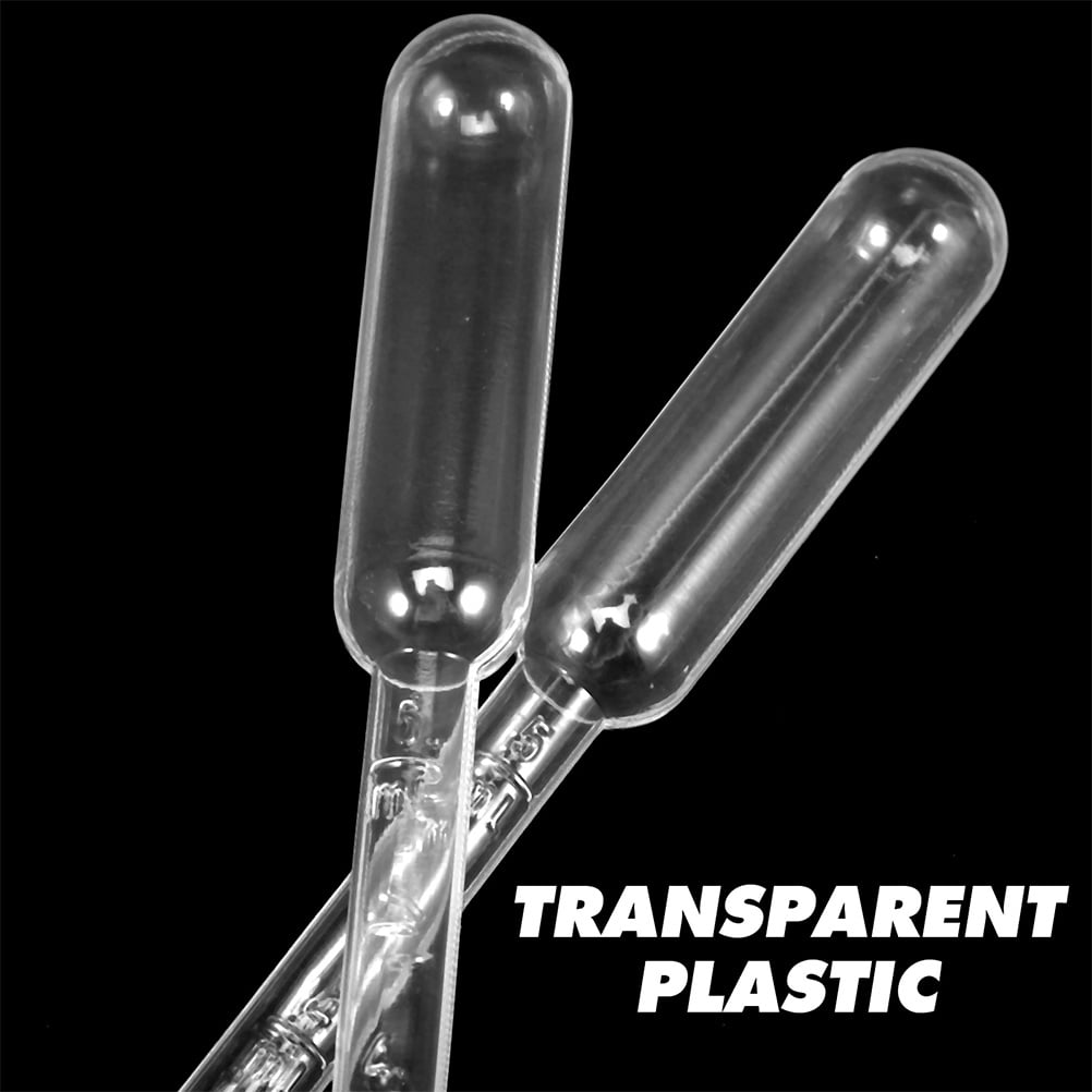 5 Count Pipettes for Laboratory Liquid Dropper Refillable White
