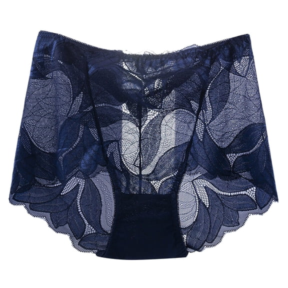JIKNTTR Ladies Soft Brief Underwear Plus Size High-Waist Cute Unique Lace Seamless Breathable Dailywear Panties Lightweight Comfy Stretch Underpants