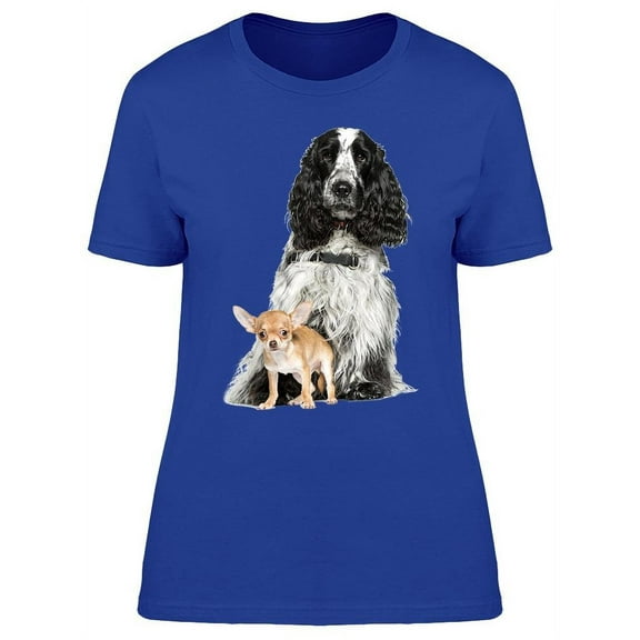 Spaniel Dog With Chihuahua Tee Women's -Image by Shutterstock