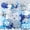 Blue White, variant on Winter Wonderland Snowflake Balloon Garland Arch Kit, 108PCS Blue and White Silver Christmas Balloons with Snowflake Foil Balloons for Snow Princess Holiday Xmas New Year Birthday Party Decorations