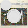 thumbnail image 3 of Ambesonne Geometric Place Mats Set of 4, Rainbow Colors Design, Standard Size, Multicolor, 3 of 6