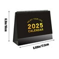 thumbnail image 3 of PATLOLLAV Small Desk Calendar 2025-2026,Jan.2025 to Jun. 2026 Floral Desktop Standing Calendar, Horizontal Gold Coils Binding Calendar 9.8x 5.7" Monthly Flip Schedule for Office Classroom, 3 of 5