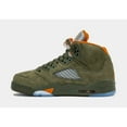 thumbnail image 2 of Nike Air Jordan 5 Retro Army Olive/Solar Orange 440888-308 Grade-School Size 7Y Medium, 2 of 4
