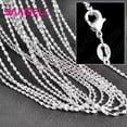 thumbnail image 1 of 10PCS Wholesale Pure 925 Sterling Silver Charm Link Chain Necklace Jewelry with Strong Smooth Lobster Clasps 16-30 Inches, 1 of 5