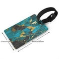 thumbnail image 2 of Sikiie Watercolor Blue Marbled Luggage Tags Privacy Cover ID Label Suitcase Tags Identifiers For School Bags,Suitcases, 2 of 7