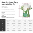 thumbnail image 2 of Yiaed Cartoon Cactus Print Mens Short Sleeve Tight Fit T-Shirt, Crewneck Casual Tee-Small, 2 of 5