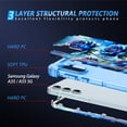 thumbnail image 3 of Casetego for Galaxy A55 5G/A35 5G Case,Glow in The Dark Three Layer Heavy Duty Shockproof Full Protection Protective Case for Samsung Galaxy A55/A35 5G 2024,Blue Rose, 3 of 8