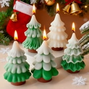 2PCS 3D Christmas Tree Silicone Candle Molds for Candle Making, Xmas Pine Tree Silicone Soap Molds DIY Cake Decorating Candle Making Supplies Christmas Home Decoration