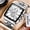 Silvery, variant on Square Watches for Men Blue Stainless Steel Chronograph Fashion Business Watch Luminous Waterproof Casual Wrist Watches