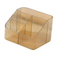 thumbnail image 3 of AMLESO Cosmetic Storage Bin Divided Makeup Organizer for Vanity Dresser Lightweight 4 Section Amber, 3 of 8