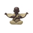 thumbnail image 2 of Buddha Small Monks Statue Sculpture Mini Buddhist Figurine for Car Table Desk Shelf Yellow, 2 of 9