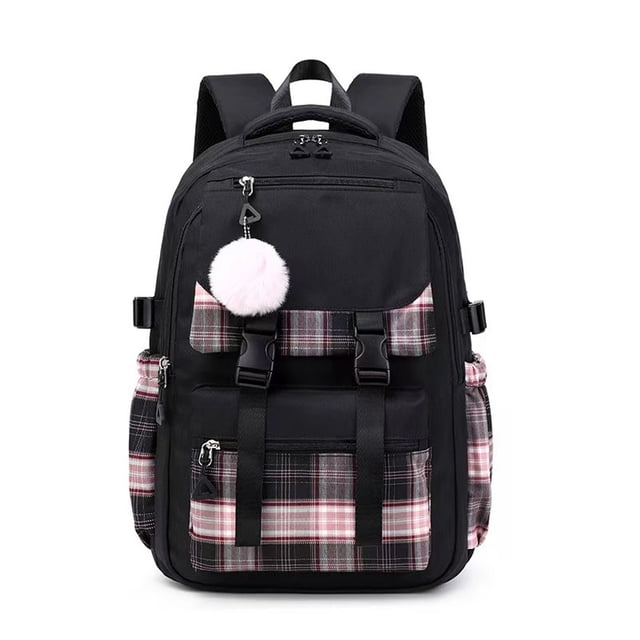Guardurnaity Mochila escolar de tela, estilo mochila Demon. Capacidad, impermeable. Ideal para la escuela, viajes y camping. Mochilas Negro