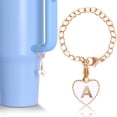 thumbnail image 4 of Lohuatrd Tumbler Letter Charm Love Heart Oil-dripping A-Z Capital Letter Water Cup Mug Handle Identification Decoration Hanging Chain Pendant Tumbler Accessories, 4 of 8